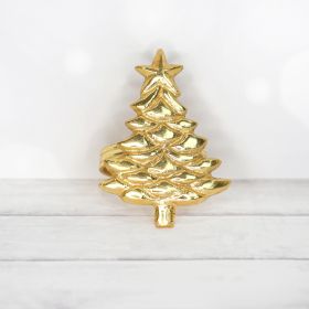 Christmas Tree Napkin Ring - Gold